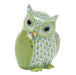 Herend Fishnet Lime Green Mother Owl 2"l X 2.75"h