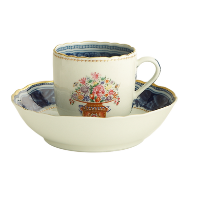 Mottahedeh Mandarin Bouquet Tea Cup & Saucer