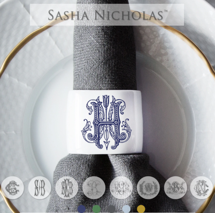 Oval Napkin Ring – with monogram