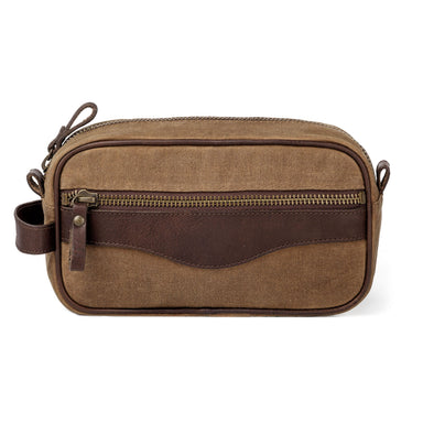 Mission Mercantile Leather Goods | White Wing Waxed Canvas Cooler, Smoke / Brown