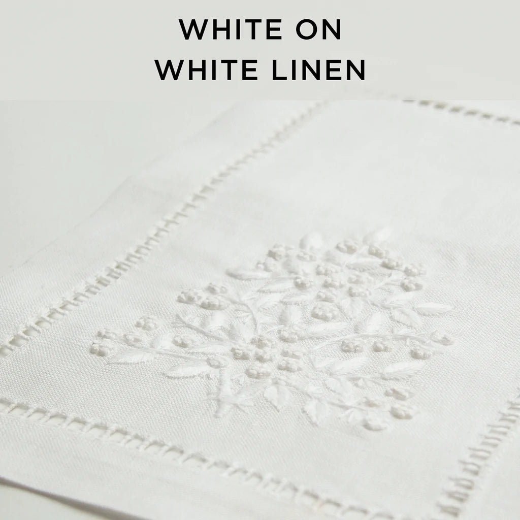 Jardin Napkin White on White  set/4