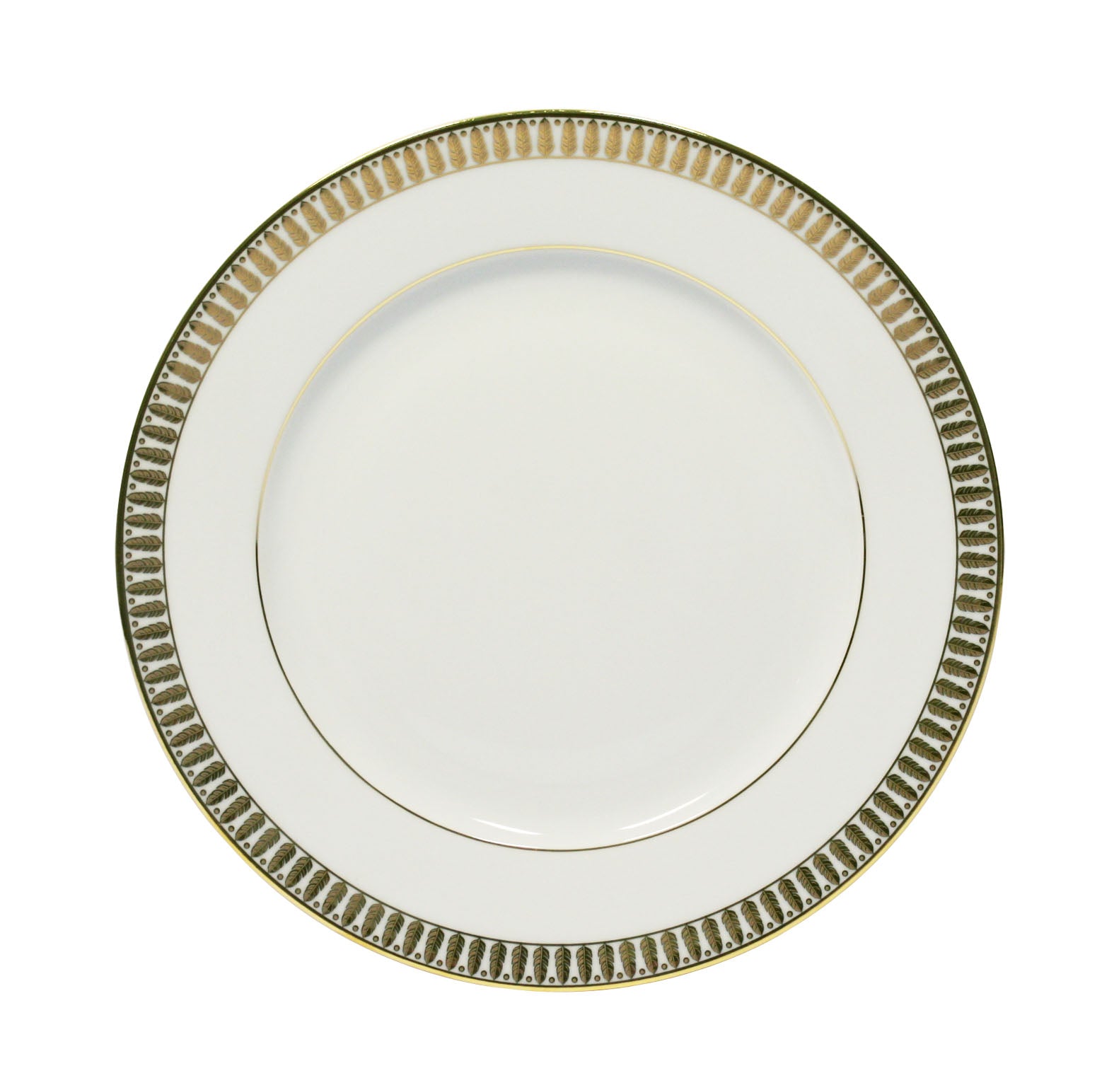 Plumes Dessert Plate in Gold