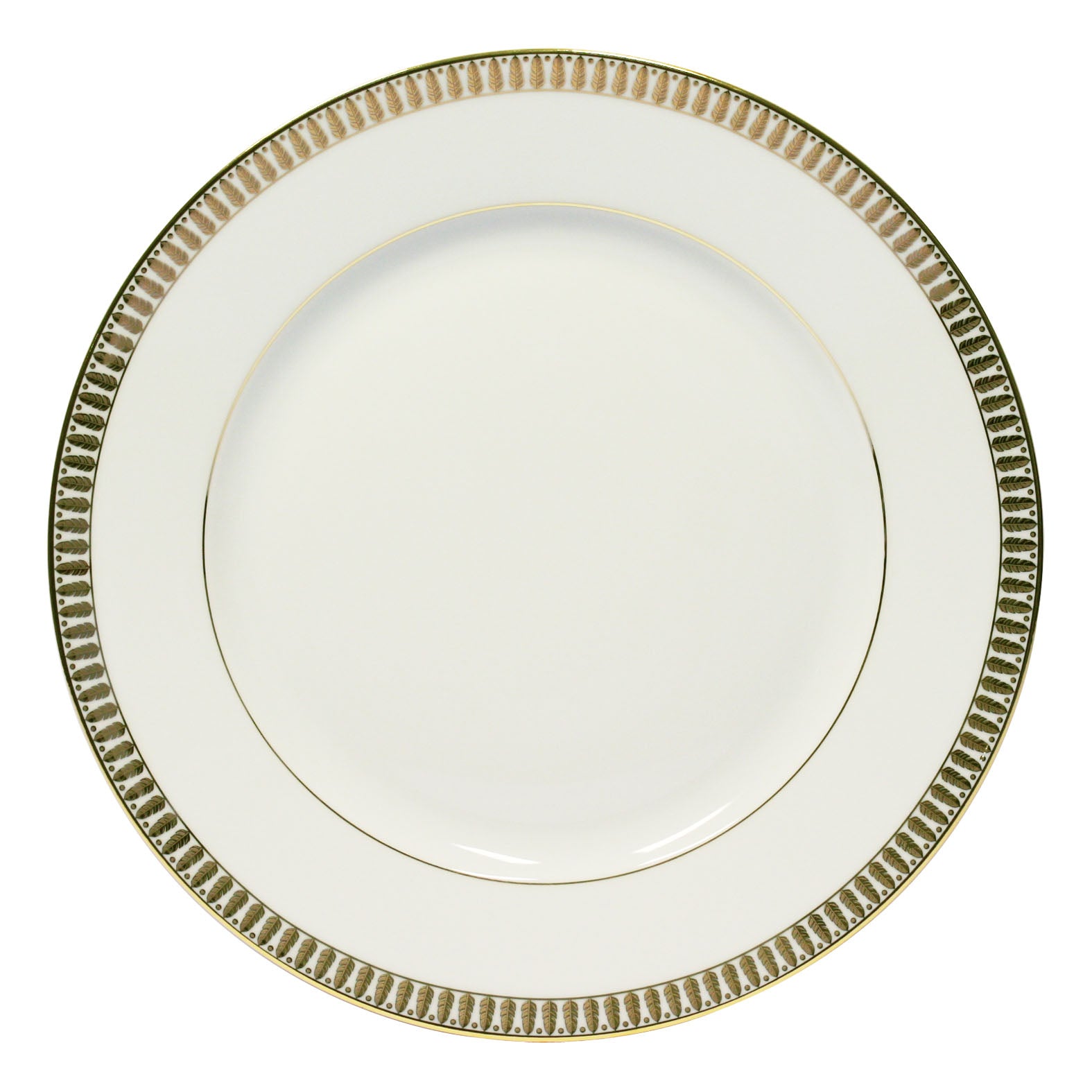 Plumes Large Dinner Plate in Gold
