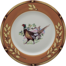 American Wildlife Pheasant Bread Plate