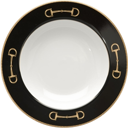 Cheval Black Rimmed Soup Bowl