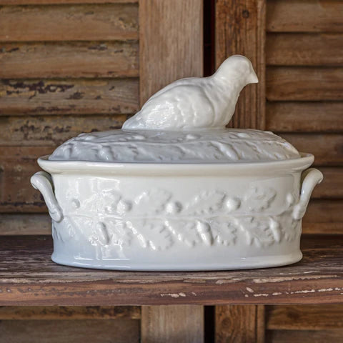 Bird Tureen Cream Ceramic