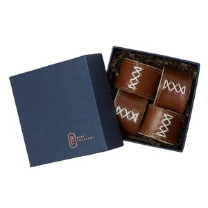 Hair-on-Hide Napkin Rings - Boxed Set of 4