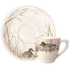 Sologne Tea Cups/Saucers Set of 2