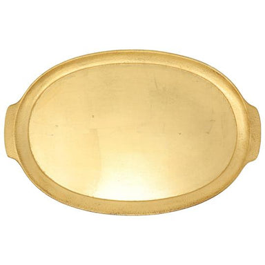 Vietri Florentine Wooden Accessories Gold Handled Medium Oval Tray