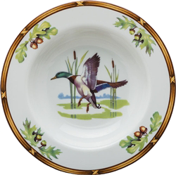 Game Birds Mallard Rimmed Soup Bowl