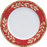 Gold Oak Red Dinner Plate