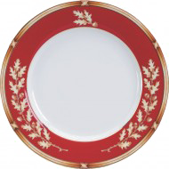 Gold Oak Red Bread Plate