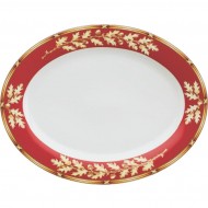 Julie Wear Gold Oak Red Platter