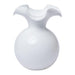 Vietri Hibiscus Glass White Medium Fluted Vase