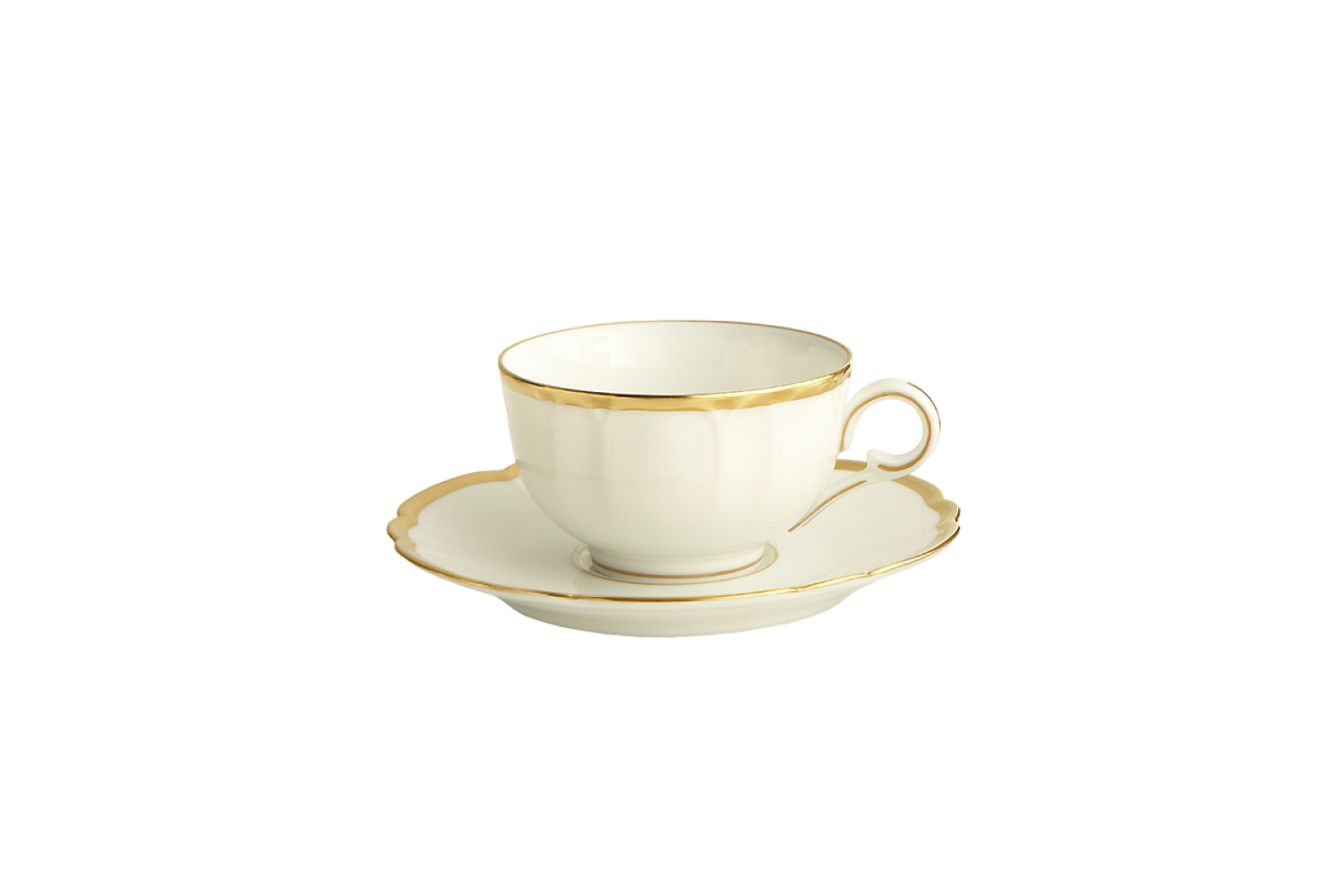 Colette Gold Tea Cup and Saucer
