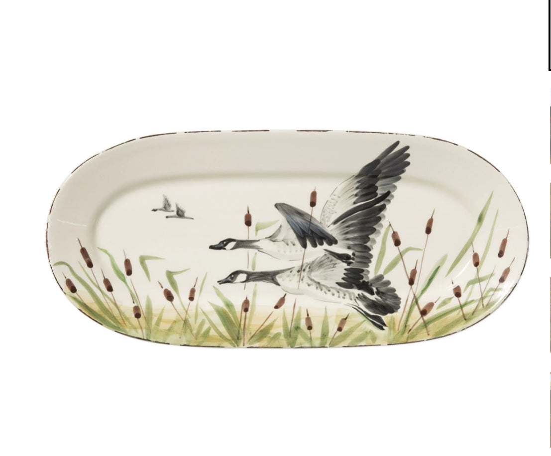 Wildlife Geese Small Oval Platter