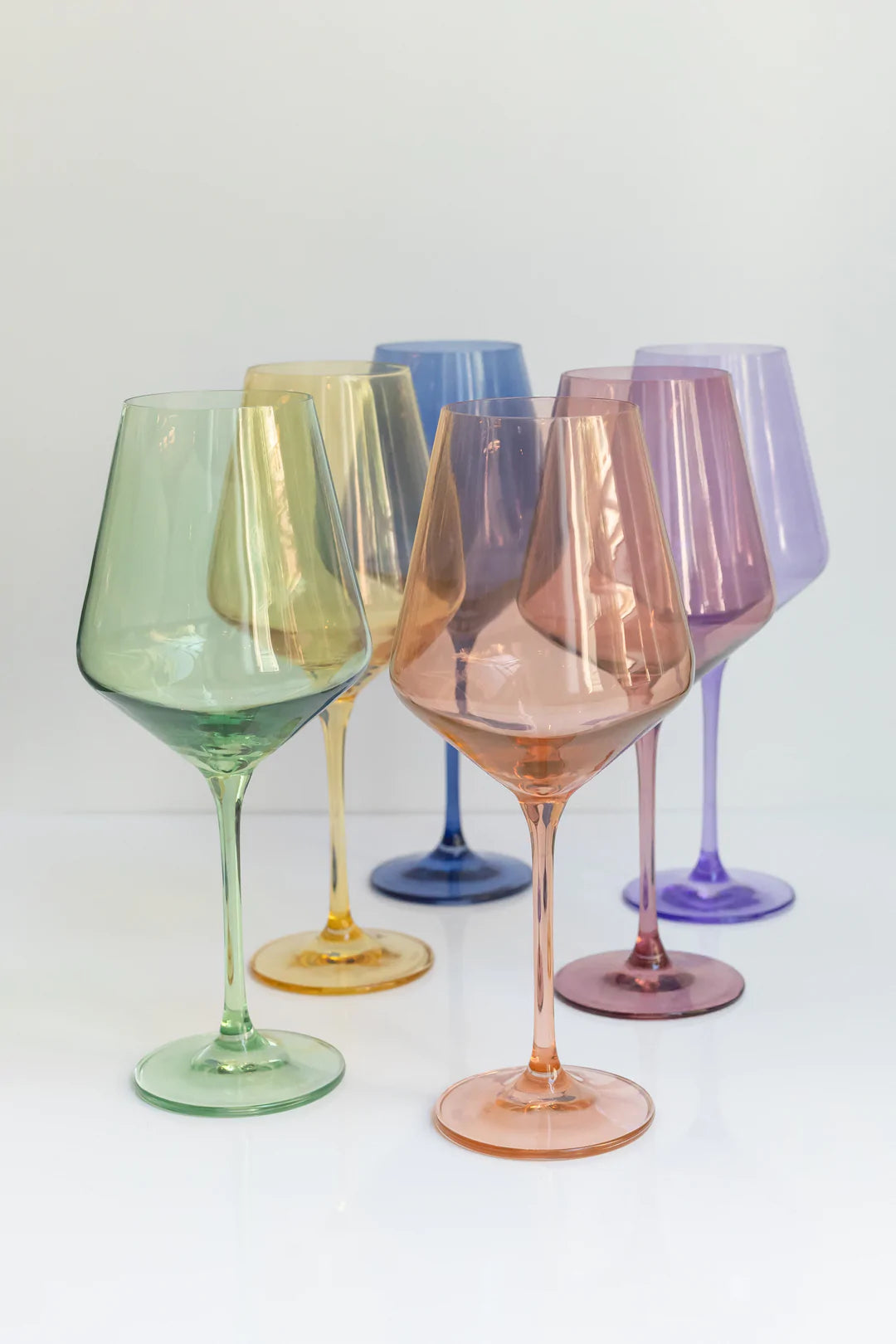 Estelle Colored Wine Stemware - Set of 6 {Forest Green}