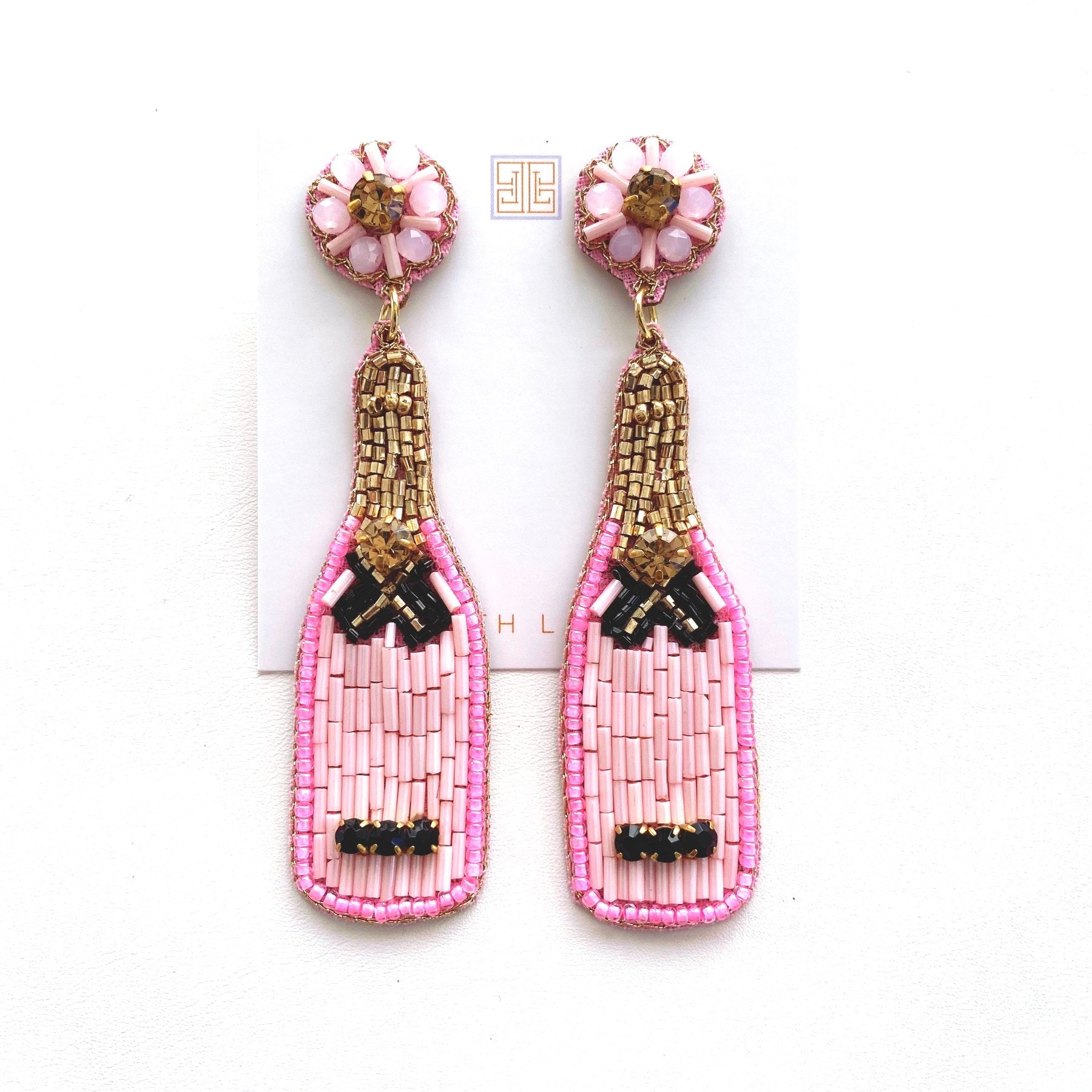 Rosé/Light Pink Champagne Earrings