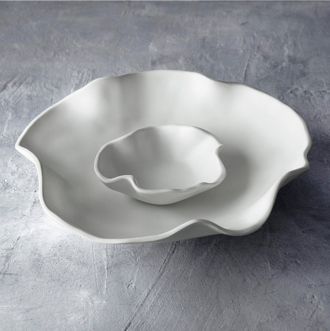 VIDA Nube bowl w/dip white
