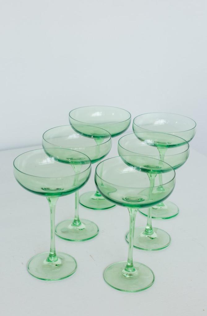 Estelle Colored Champagne Coupe - Set of 6