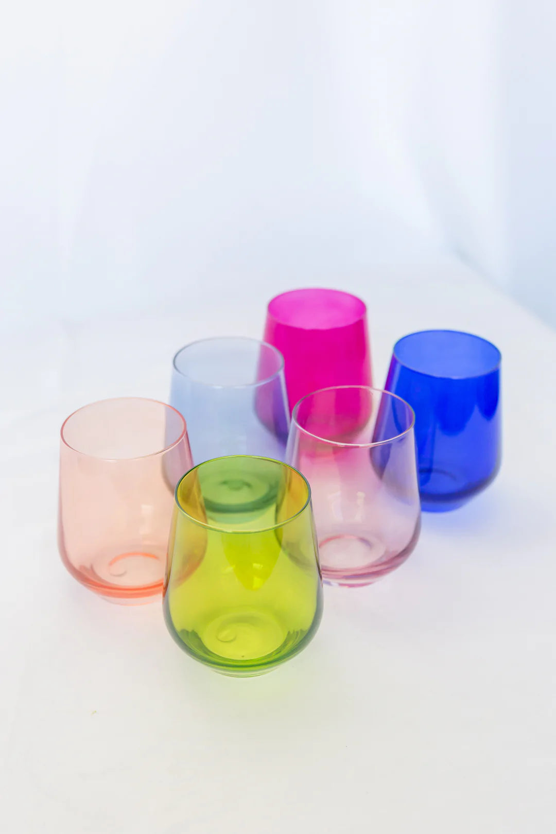 Estelle Colored Wine Stemless - Set of 6