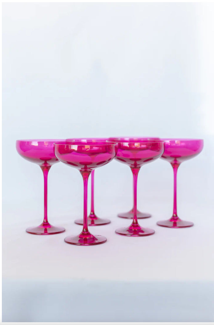 Estelle Colored Champagne Coupe - Set of 6