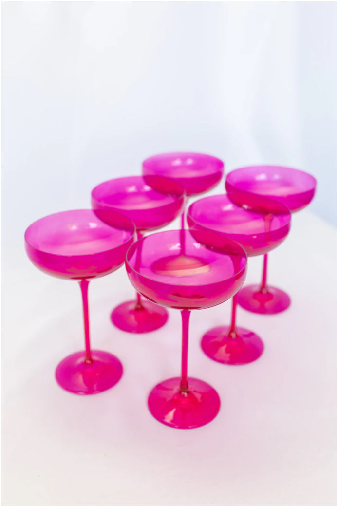 Estelle Colored Champagne Coupe - Set of 2