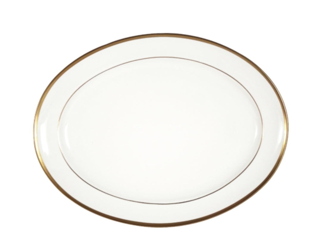 Pickard China Signature Gold Ultra-White Oval Platter