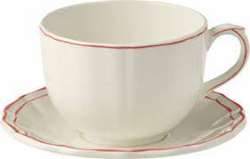 Filet Coral Jumbo Cup and Saucer