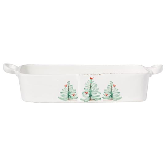 Vietri Lastra Holiday Rectangular Baker