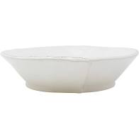 Vietri Lastra White Large Shallow Serving Bowl