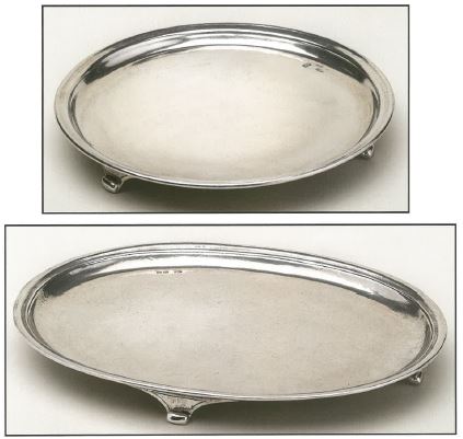 Julie Wear Inglese Medium Round Footed Tray