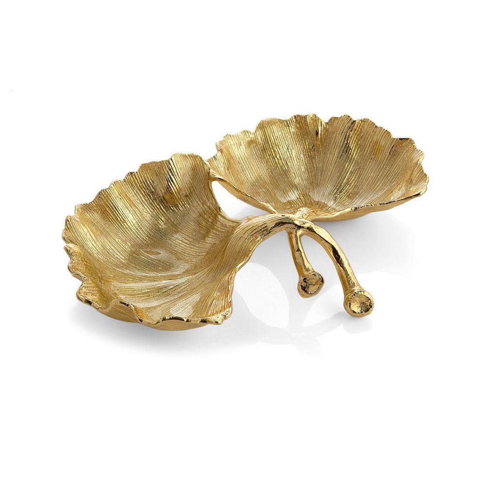 New Leaves Ginkgo Double Compartment Dish