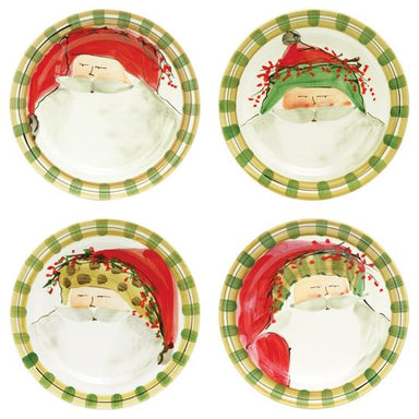 Vietri Old St. Nick Assorted Dinner Plates - Set of 4