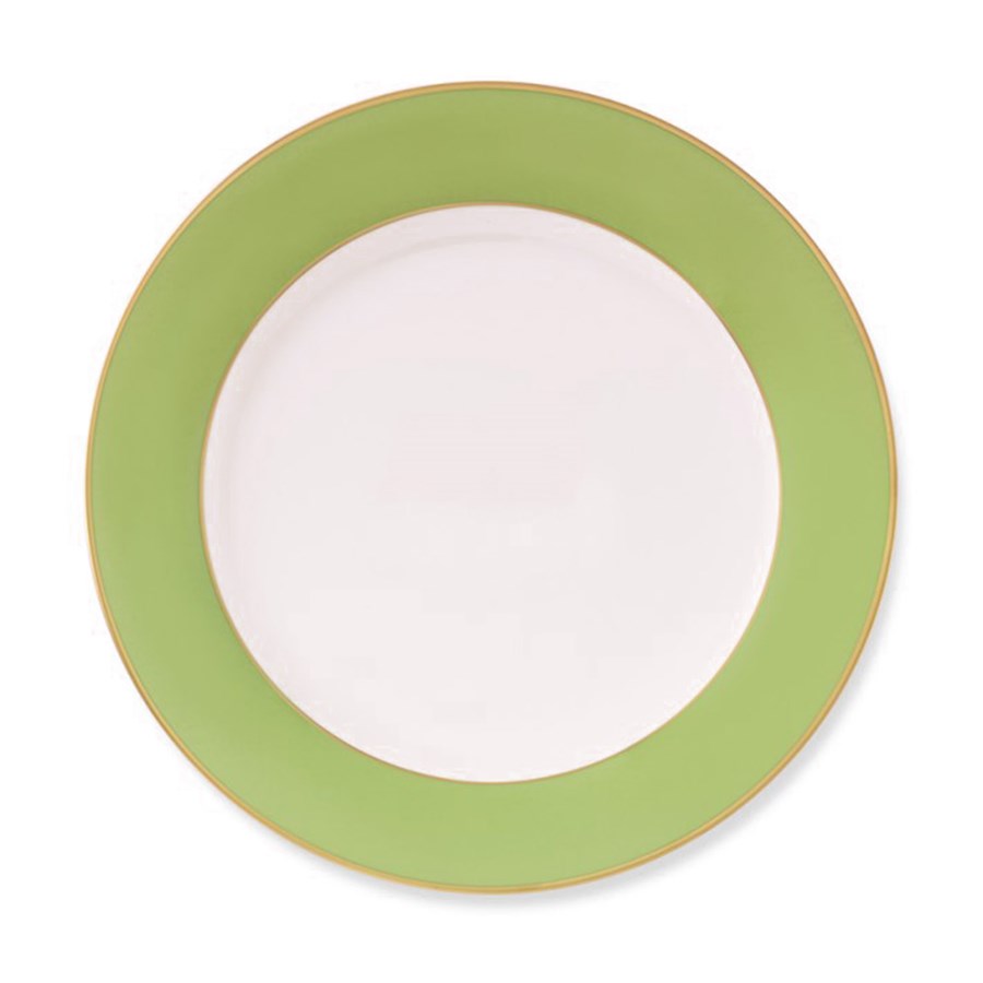 Colorsheen Green Gold Ultra-White Dinner Plate