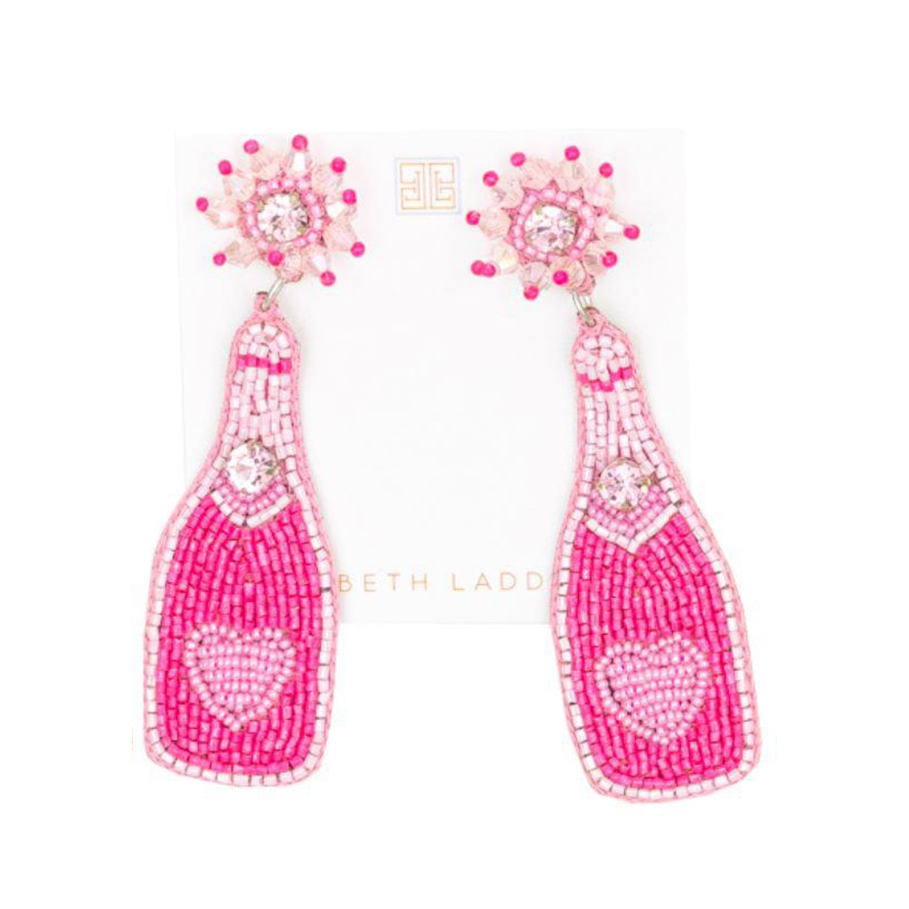 Hot Pink/Light Pink Champagne Earrings