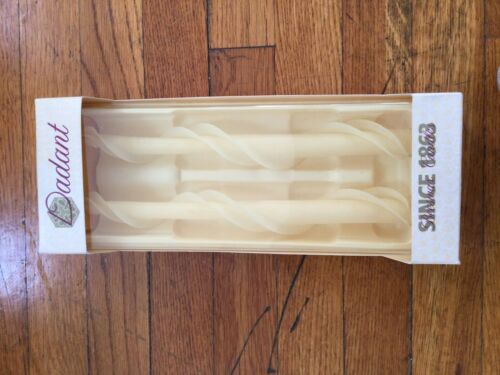 Candles Beeswax Double Spiral Ivory 12"