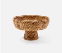 Rattan Small Footed Serving Bowl