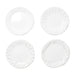 Vietri Incanto Stone White Assorted Canape Plates - Set of 4