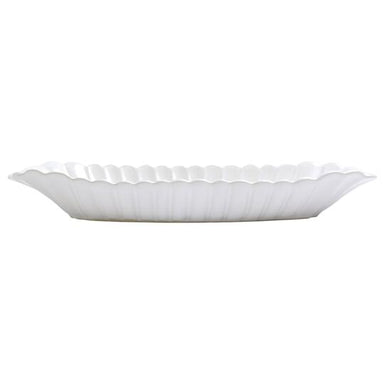 Vietri Incanto Stone White Scallop Bread Server