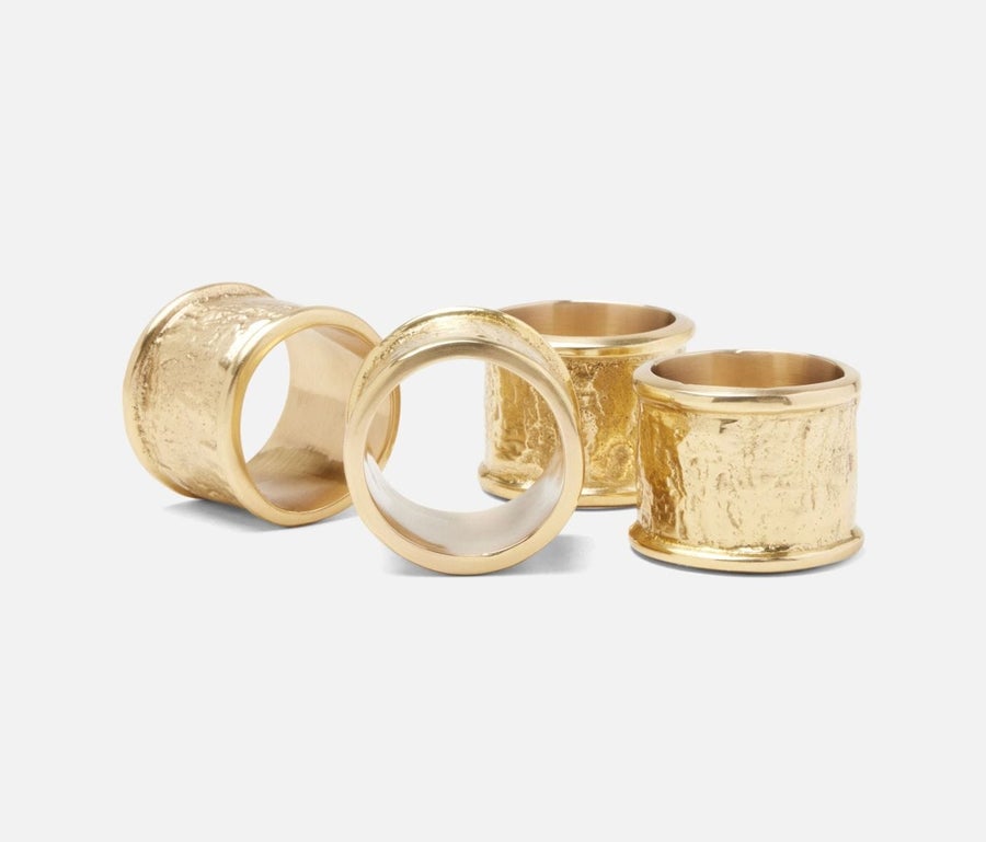 Gold Napkin Ring - Boxed Set of 4