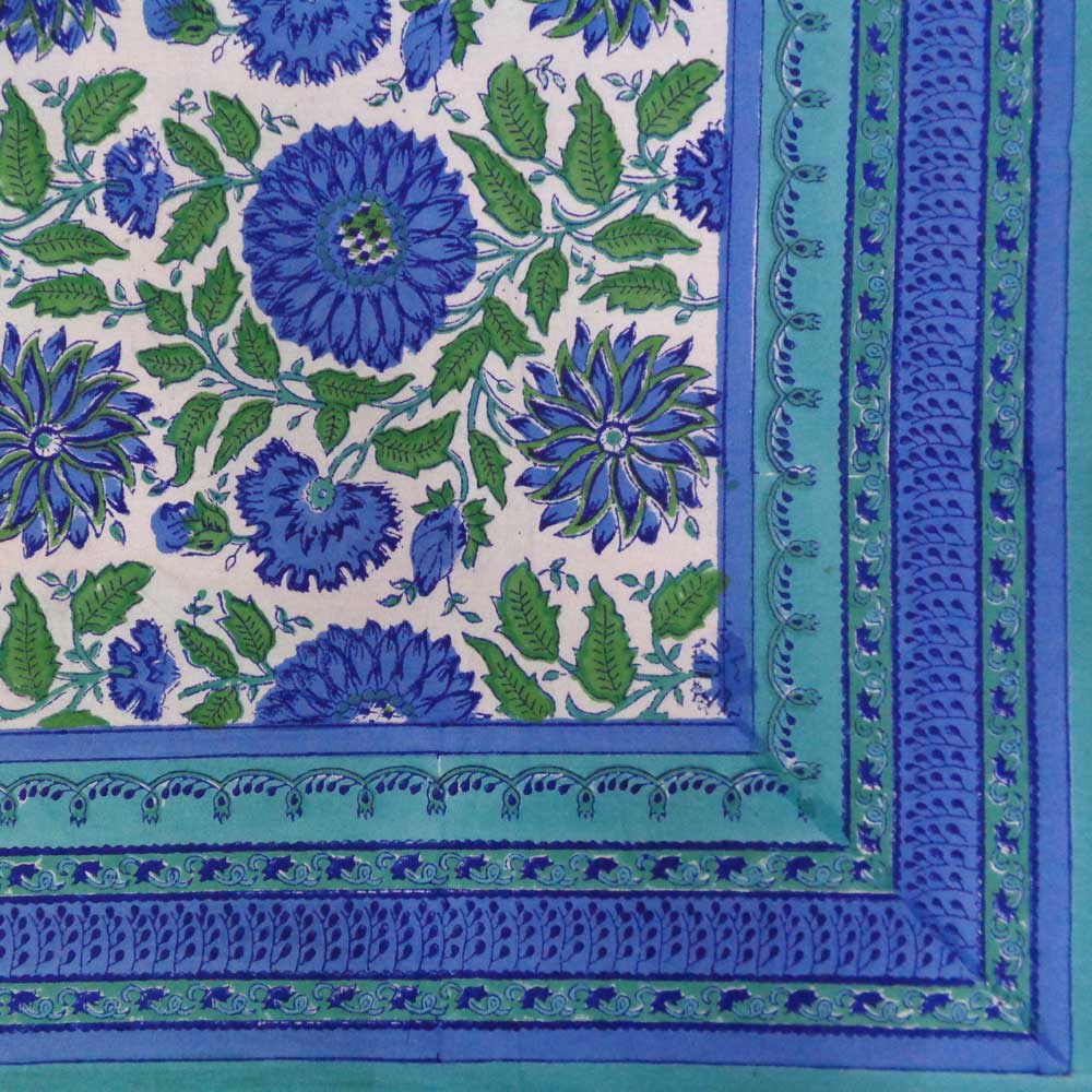 Indian Block Print Tablecloth 180x270cm (8-10 seater)