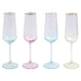 Vietri Rainbow Assorted Champagne Flutes - Set of 4